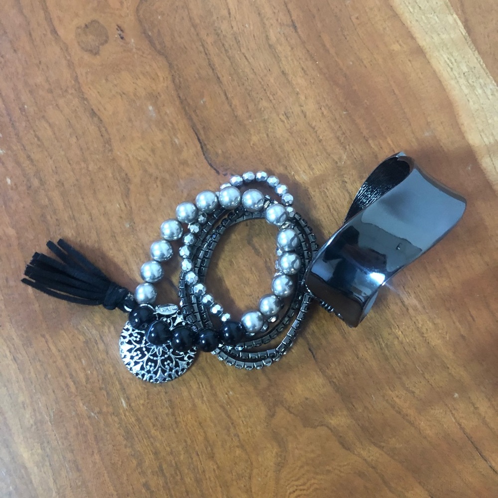 Black/Silver Cuff & Bangles